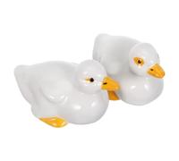 MAJORMENCH Toilet Bolt Caps and Ceramic Duck Shaped 2pcs Universal Fit Decorative Animal Floor Bolt Covers Resistant to Wear and Tear for Bathroom Beach House Decor