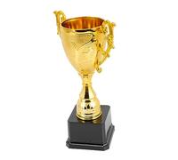 MAJORMENCH Tournament Trophy Award with Realistic Design and Bright Color Plastic Sports Competition Prize for Parties and Games Gold Childrens Reward