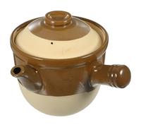 MAJORMENCH Traditional 2l Pottery Clay Kitchen Casserole with Nonstick Surface and Anti-Skid Handle for Spicy Fragrant Pot and Making Rice Noodles