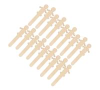 MAJORMENCH Unfinished Wood Craft Sticks 30pcs People Shaped Ice Lolly Sticks for Arts Crafts DIY Home Boys and
