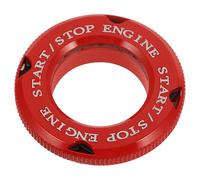MAJORMENCH Universal Rotary Car Engine Start Button Cover Push Start Ignition Protector with Gear Design Red-black Dual Color Compatible with Car and Motorcycle