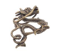MAJORMENCH Vintage Brass Dragon Pendant Keychain Year Dragon Accessory for Bags and Car Keys Unique Chinese Zodiac Charm Ornament for Daily Use