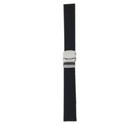 MAJORMENCH Watch Strap Sturdy Silicone 20mm Waterproof with Stainless Steel Deployment Clasp Buckle Replacement Band Featuring Quick-release Mechanism, Suitable for Sports and Diver's