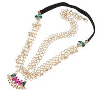 MAJORMENCH Wedding Chain Headband Bridal Headpiece Bohemian 8 Word Alloy Rhinestones Complements Headdress Can Be Worn in A Variety of Ways for Brides Special Occasions