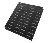 MAJORMENCH Weight Block Number Sticker Labels 90x20mm 14mm Hole, Adhesive Gym Weight Stack Tags for Strength Training Equipment, 2 Sheets Weightlifting Label Decals 4.5-90kg