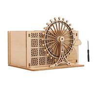 MAJORMENCH Wooden 3D Pen Holder Puzzle DIY Musical Box Model Assembly Kit Educational Jigsaw Puzzle for Creative Desk Organizer