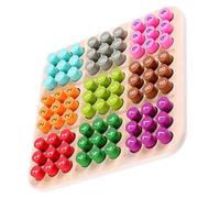 MAJORMENCH Wooden Sudoku Board Game for Rainbow Peg Sudoku for Preschool Logic Training Educational Desktop Chess Puzzle Enhancing Creativity and Reasoning Skills