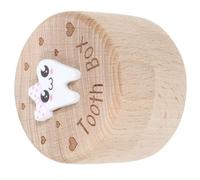 MAJORMENCH Wooden Tooth Box with Large Capacity for Storing Multiple Teeth, Intricate Carved Design Keepsake Box and Boys to Preserve Precious Childhood Memories