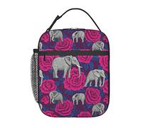 Majoug Elephant Lunch Bag/Lunch Box/Lunch Tote/Picnic Bags Insulated Cooler Travel Organizer