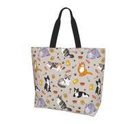 Majoug Flower Sugar Skull Tote Bags Reusable Women Shoulder Travel Beach Bag Shopping Work Daily, Color-52, One Size