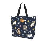 Majoug Flower Sugar Skull Tote Bags Reusable Women Shoulder Travel Beach Bag Shopping Work Daily, Color-53, One Size