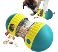 Majoxin Dog Interactive Toys Adjustable Food Dispenser Tough Slow Feeder Ball Treat Dispenser Dog Toys Puzzles Feeder for Small Medium Large Dogs to Keep Them Busy (Yellow)