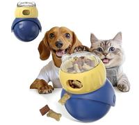 Majoxin Dog Interactive Toys Adjustable Food Dispenser Tough Slow Feeder Ball Treat Dispenser Dog Toys Puzzles Feeder for Small Medium Large Dogs to Keep Them Busy (Blue)