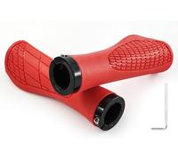 MAJOYLIFE Bike Handlebar Grips,Bicycle Handle Grips with Single Lock on Clamp for MTB/BMX,Road,Scooter and Folding Bikes (Red)