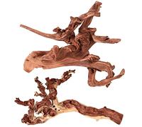 majoywoo Natural Large Coral Driftwood for Aquarium Decor Reptile Decor, Assorted Driftwood Branch 9-14" 2 Pcs, Fish Tank Decoration…