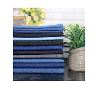 MaJu Denim Fabric by the Metre Cotton Denim Jacket Materials Home Textiles for Pants Dress Skirt Clothes DIY Sewing,150 cm Wide(Color:Medium-blue)
