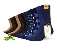 MAKABO Men's Dress Crew Socks 6/12/18 Pairs Bamboo Viscose Soft Breathable | RCS certified sustainable materials, anti odor, reinforced heel, seamless toe, elastic cuff, ideal for business and daily