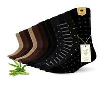 MAKABO Men's Dress Crew Socks 6/12/18 Pairs Bamboo Viscose Soft Breathable | RCS certified sustainable materials, anti odor, reinforced heel, seamless toe, elastic cuff, ideal for business and daily
