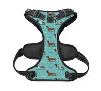 Makachen Cute Dachshund No Pull Dog Harness Adjustable Soft Padded Pet Vest with Easy Control Handle Small