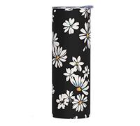 Makachen Floral Daisy Stainless Steel Vacuum Insulated Coffee Tumbler Cup Travel Mug 20 OZ For Home, Office, Sport, Party, Gifts
