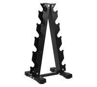 Makamsui Barbell A-Frame Dumbbell Rack, Dumbbell Rack Only, 5-Tiers Weight Tree Storage Rack, Home Gym Dumbbell Barbell Rack, Compact Home Gym Space Saver for Dumbbells Black Five Layers