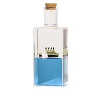 Makamsui Cruise Ship Fluid Drift Bottle, Unsinkable Cruise Ship Model Toy Decoration, Liquid Wave Cruise Ship That No Longer Sinks Desk Toy Gifts for Car Display Cases Home Decor A