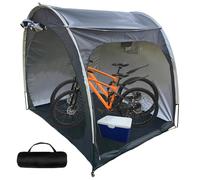 Makamsui Outdoor Bike Covers Storage Shed Tent, Portable Bicycle Storage Sheds Accommodate 2-4 Bikes, Sun Protection Waterproof Bike Protective Canopy for Motorcycle, Garden Tools, Lawn Mower Black