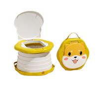 Makamsui Portable Foldable Travel Potty Seat for Toddler, Training Toilet Seat Emergency Toilet for Car, Children Toilet with Splash Guard for Toddler Travel, Camping, Indoor and Outdoor Use Yellow