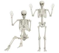 Makamsui skeleton 5.4Ft/165cm Halloween Poseable Full Body Human Bones with Movable Joints for Indoor/Outdoor Decorations 170cm