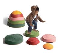 makarci Stepping Stones for Kids, 5pcs Non-Slip Plastic Balance River Stones for Promoting Children's Coordination Skills
