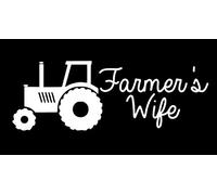 Makarios LLC Tractor Farmers Wife Cars Trucks Vans Walls Laptop MKR| White |5.5 x 2|MKR760