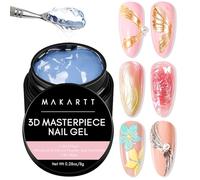 Makartt 3D Texture Gel - 3D Nail Gel for Nail Art, Mirror Chrome Nail Powder,Nail Polish for Craving 3D Metal Painting Drawing Design, Nail Decoration Manicure for Women
