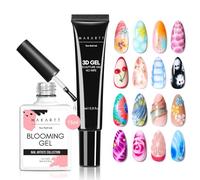 Makartt Blooming Gel & 3D Nail Gel Kit 2x15ml Watercolor Effect | Watercolor Marble Effect & 3D Drawing, Molding & Decoration, UV/LED Soak-Off, Ideal for Nail Art & DIY Enthusiast