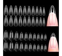 Makartt Clear Almond Nail Tips Kit - 1000pcs Long & Short Almond False Nail Tips for Gel Extensions, Acrylic Nails and Nail Art