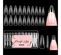 Makartt Clear Nail Tips Bundle - Almond & Coffin Nail Extension Tips Kit, 1000pcs Full Cover Nail Tips for Gel, Acrylic and Nail Art