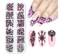 Makartt Crystal Nail Rhinestones Dark Purple Flat Back for Crafts