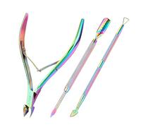 Makartt Cuticle Cutter with Pusher and Nipper - 3 Pcs Cuticle Remover Tool Set, Professional Stainless Steel Trimmer Clipper for Fingernails and Toenails Manicure Pedicure Tool