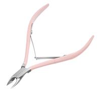 Makartt Cuticle Nippers, Pink Cuticle Trimmer Extremely Sharp Full Jaw Cuticle Cutter Nail Care for Manicure Home Salon Use (Pack of 1)