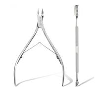 Makartt Cuticle Trimmer with Cuticle Remover, 2 Pieces Cuticle Remover Tool, Professional Cuticle Scissors Set with Stainless Steel Cuticle Nippers, Double End Cuticle Pusher and Nail Scraper