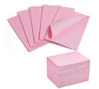 Makartt Disposable Nail Mats - Fordable Nail Paper Towels for Table Acrylic Nail Practice Sheet, 3 Ply Waterproof Nail Art Table Mats, 50 Pieces Pink Clean Pads for Salon Manicure Tattoo