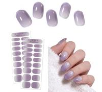 Makartt Gel Nail Wraps - 32pcs 16 Sizes Gel Nail Stickers, Long-Lasting Lasts up to 14 Days, Hema & TPO Free, Chip-Resistant, with UV Light Design Decoration, Light Purple Gradient