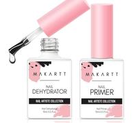 Makartt Nail Dehydrator and Nail Primer for Nail Prepping, Superior Primer for Gel Nail Polish Poly Extension Gel Acrylic Powder 2PSC 15ML