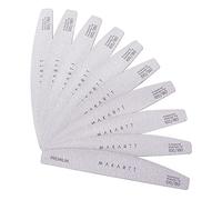 Makartt Nail File: 100/180 Grit Emery Boards for Nails, 10 Pcs Zebra Doubled Sides Washable Coarse Nail Files for Acrylic and Extension Nail Removal Nail Care Manicure Kit Salon Home Use