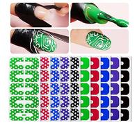 Makartt Nail Polish Peel off Sticker Tape 100pcs Disposable Peel Off Sticker Nail Polish Protector Soft U-Shape Tape For Nail Painting Nail Protector Spill Proof Stickers Stamping Manicure Tool