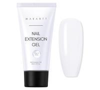 Makartt Poly Nail Gel - Long Lasting 3D Gel for Nail Art, Quick Nail Builder Extension Gel 50ML, Natural Look White Pink Clear Rosy for Technician Starter DIY Salon for Woman Design (Wisp of White)