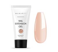 Makartt Poly Nail Gel - Long Lasting 3D Gel for Nail Art, Quick Nail Builder Extension Gel 50ML, Natural Look White Pink Clear Rosy for Technician Starter DIY Salon for Woman Design