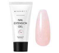 Makartt Poly Nail Gel - Long Lasting 3D Gel for Nail Art, Quick Nail Builder Extension Gel 50ML, Natural Look White Pink Clear Rosy for Technician Starter DIY Salon for Woman Design (Icing)