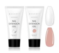 Makartt Poly Nail Gel Starter Set Nude & Clear for Beginner DIY 2×50ML