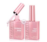 Makartt Rubber Base Builder Gel 15ml 2-Pack Light Pink for Weak Nails