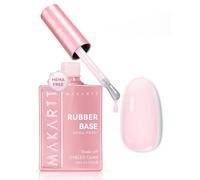 Makartt Rubber Base Builder Gel 15ml - Light Pink 6-in-1 Builder for Weak Nails